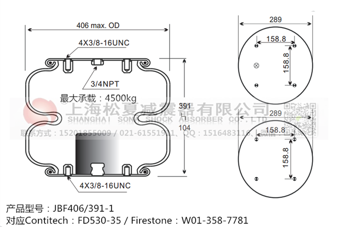 JBF406/391-2橡膠<a href='http://m.fhahmctj.cn/' target='_blank'><u>空氣彈簧</u></a>