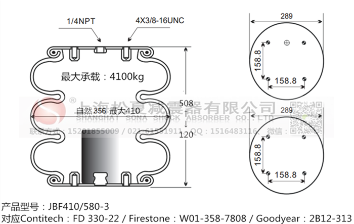 JBF410/580-3橡膠<a href='http://m.fhahmctj.cn/' target='_blank'><u>空氣彈簧</u></a>